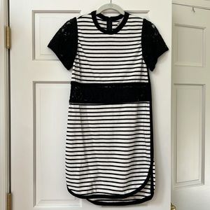 Sea short navy striped dress
